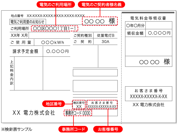 検針票サンプル