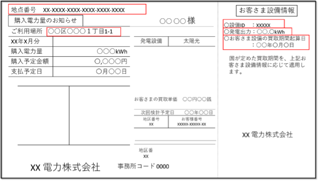 検針票サンプル